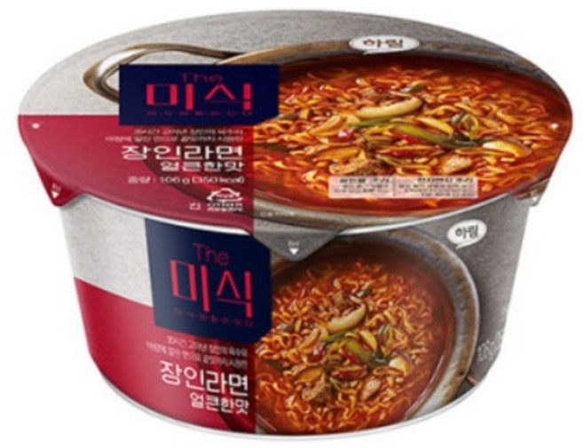 The미식 장인라면 얼큰한맛 컵 106g, 9개