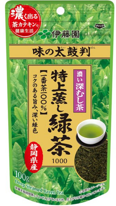 이토엔 원미의 북판 특상 찜 녹차 가장 차 100% 100g 1000 찻잎 1121406, 단품
