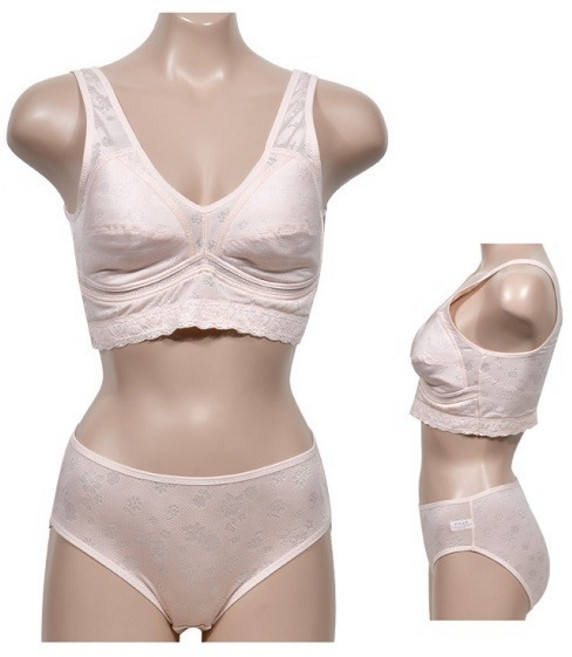 [LUNBELLA]인견 노와이어 부직포 런닝형 브라팬티세트 여성속옷