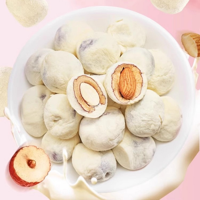 우유 대추크림말이 씨없는 아몬드 대추말이, 24개, 125g