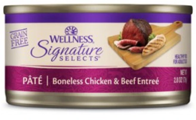 웰니스코어 시그니쳐 셀렉트 파테 5종 길고양이 주식캔 습식사료 79g, 혼합맛(닭고기/소고기), 6개 - 쿠팡