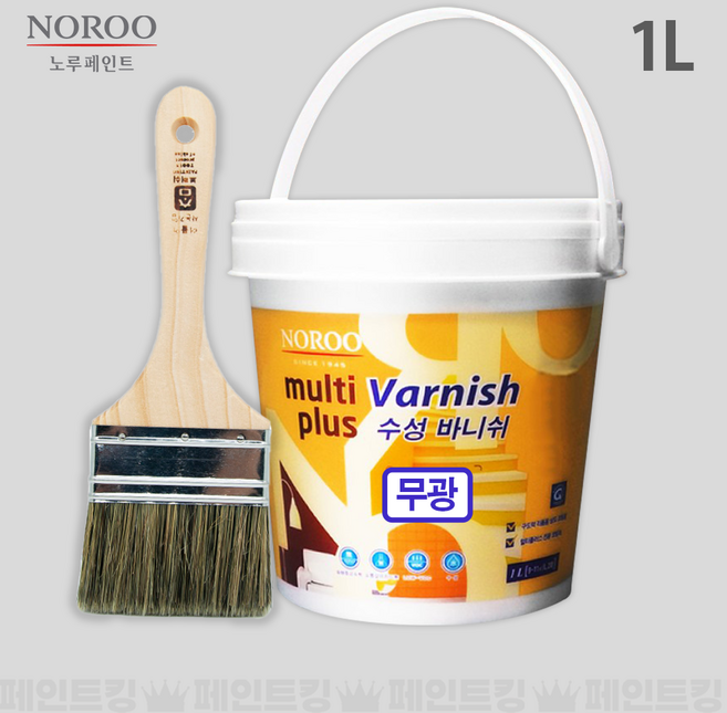 노루페인트 멀티플러스 수성바니쉬 다용도 코팅제, 무광 투명, 1개, 1L