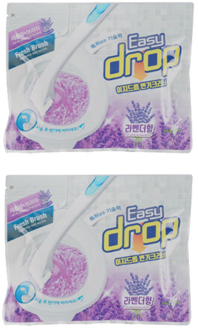 이지드롭 변기크리너 라벤더향 리필브러쉬 2개