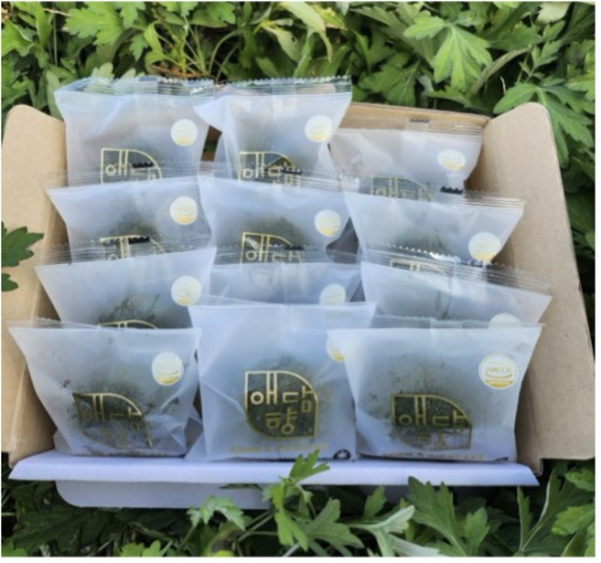 쫀득쫀득 강화사자발약쑥 찹쌀떡(팥O), 1박스, 660g