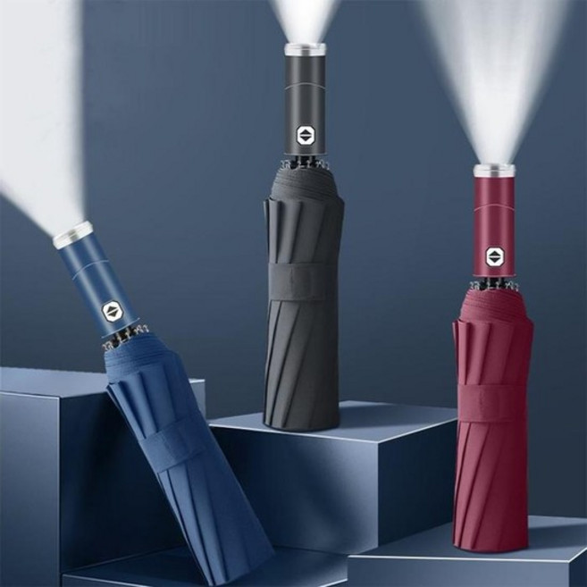 LED 손전등 튼튼한 우산 암막우산 휴대용우 장마 반전 (50979818)