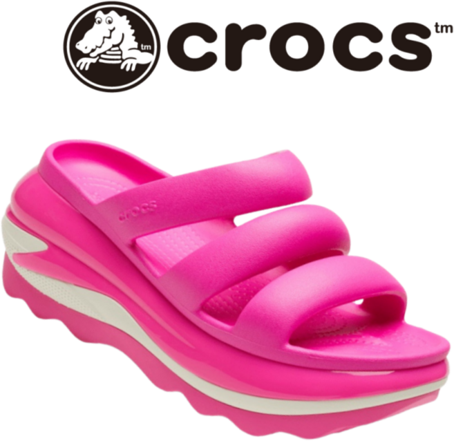 [매장정품] 크록스 플랫폼 스트랩 샌들 8cm 키높이 슬리퍼