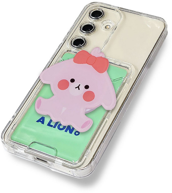 Anart 안녕바니 스마트톡 카드수납 투명 카메라보호 케이스