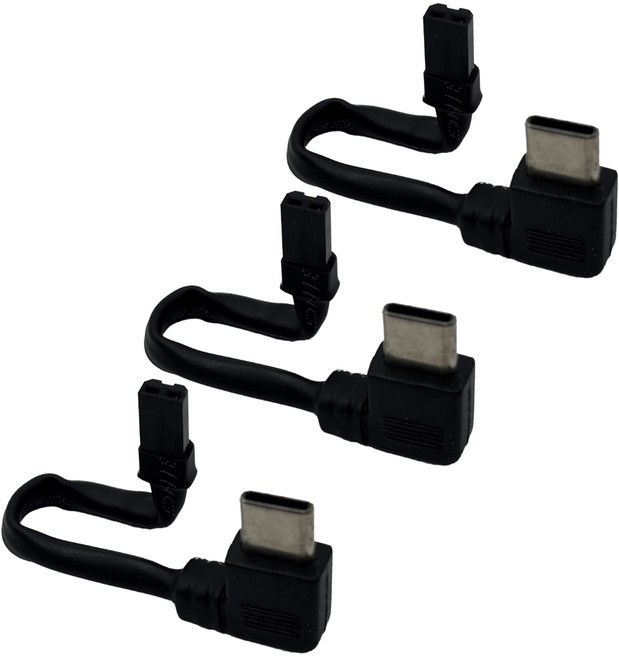 모토로이 방탄 배달대행 오토바이 자석 충전기 케이블, C타입, 3개, 8cm, 블랙