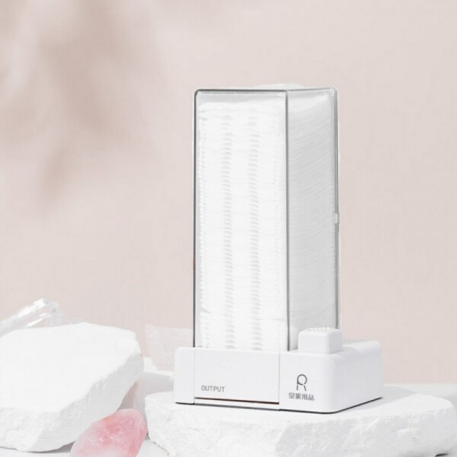 TRNS 라슨 화장솜 디스펜서, 화이트, 1개