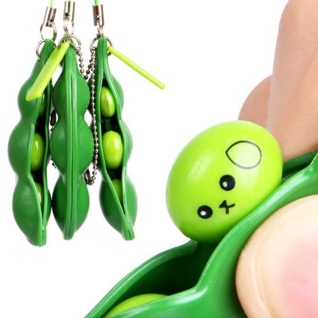 압착피젯 장난감 Peapod Squishy Squeeze Pea in a pod Edamame Bean Pea 표현 장식 스트레스 해소 스트레, 02 3pcs, 02 3pcs