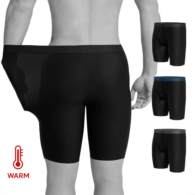모그라미 스킨이즘 디돔핫 기모 발열 롱드로즈 남자팬티 3매세트