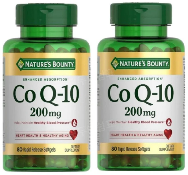 네이처스바운티 코큐텐 코엔자임 q10 큐텐 200mg 80정 2개 coq10 - 쿠팡