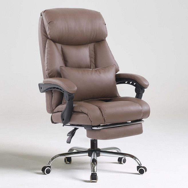 메들리 침대형 리클라이너 중역 컴퓨터 사무용 사무실 의자, 브라운(BROWN)