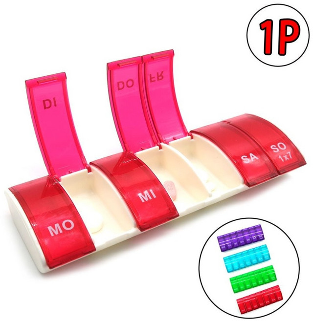 7칸 요일별 휴대용 일주일 약통 알약 케이스 보관함 7일약통 알약케이스 미니약통