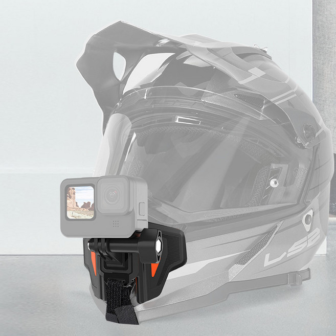 텔레신 고프로 액션캠 고급 헬멧 턱 마운트 세트 오토바이 바이크 자전거 1인칭 시점 촬영 거치대, 1개