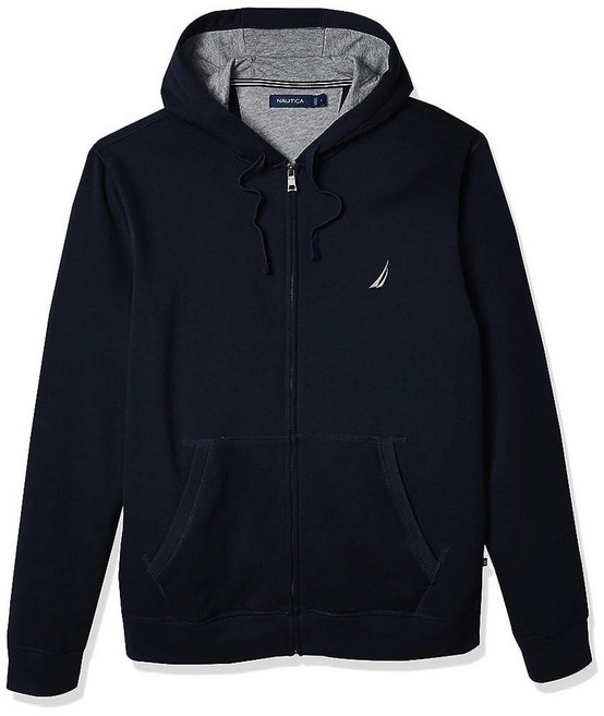 Nautica 남성용 앵커 플리스 풀 지퍼 후디 트루 네이비. XS 383850