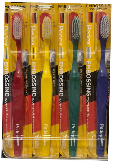 독일 페덱스 엠보싱 오리지널 초극세모 칫솔, 1개, 4개입