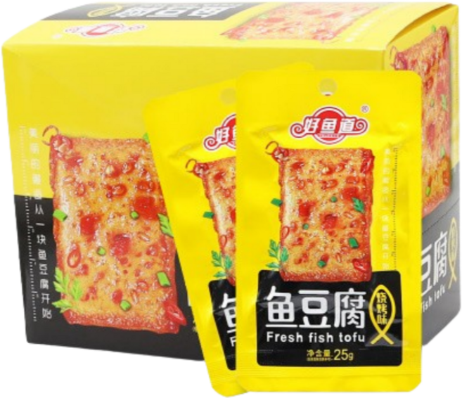 홍홍 중국식품 어두부 간식 유도우푸 1박스 (20개입) 500g 숯불바베큐맛 마라간식 중국간식 위또푸, 1개