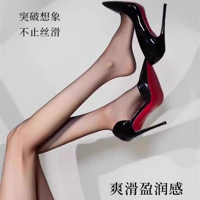 黑色細跟紅底高跟鞋女單鞋, 1個, 側空黑色十厘米37