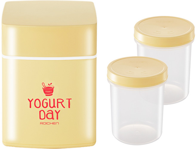 로이첸 요거트 데이+전용 발효용기 2개, 옐로우, 1세트