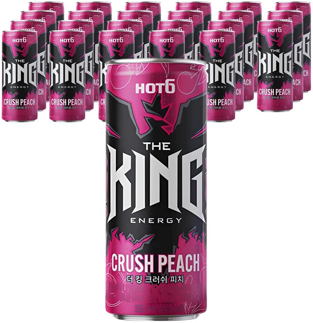 핫식스 더 킹 크러쉬피치, 355ml, 24개 - 쿠팡