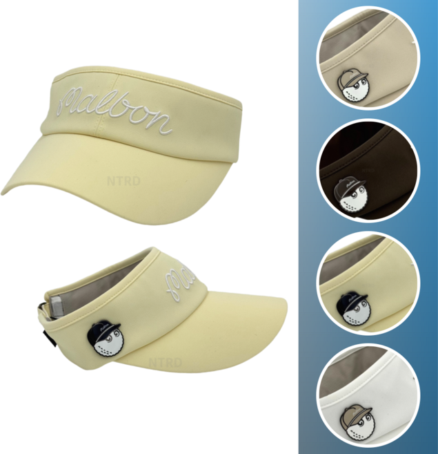 말본 골프 모자 여성 볼마커 바이저, 1개, 03.옐로우