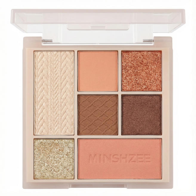 JY CHUAN 7색 아이섀도우 팔레트 - 뉴트럴 톤 매트&펄 입문자용 멀티 메이크업 툴, 01#가을 밀크티, 1개