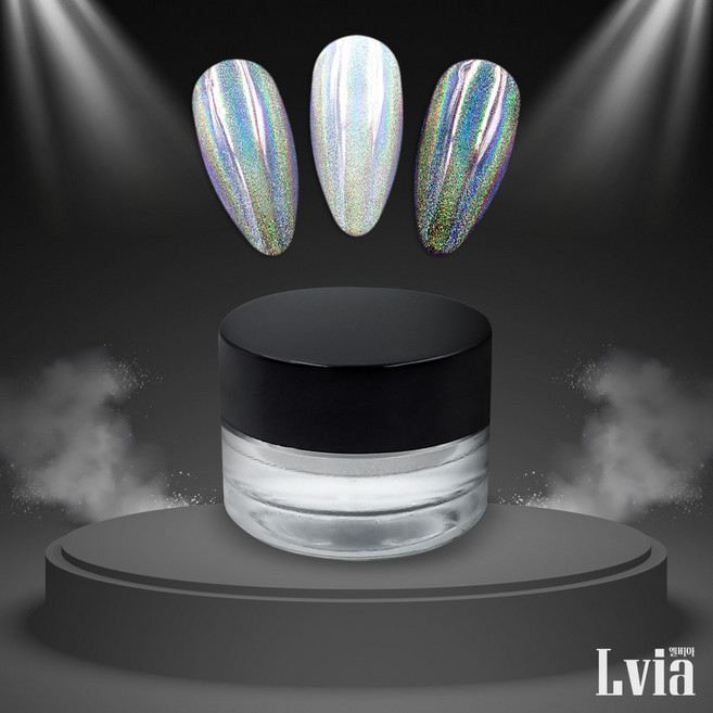 레인보우 홀로그램 파우더 셀프젤네일 프리미엄 네일파우더, 1개