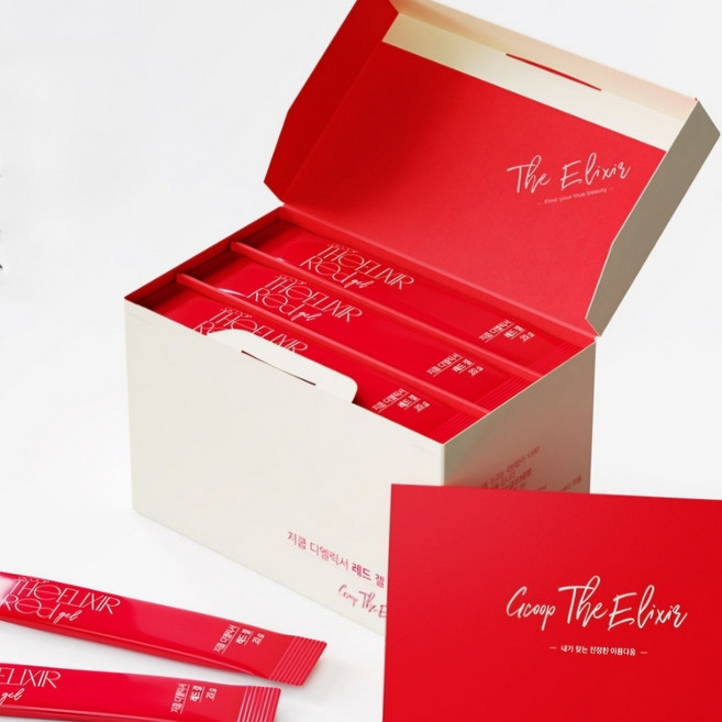 [GCOOP]최신정품 지쿱 디엘릭서 레드겔 / 건강한 과일과 야채로 내면의 아름다움을 채우세요~ / 지쿱레드, 3박스