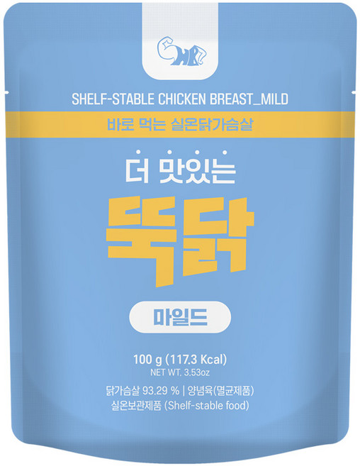 헬스앤뷰티 뚝닭 저당 실온닭가슴살 마일드맛, 10개, 100g