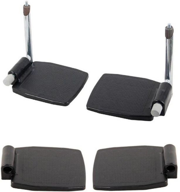 shangren 2x 범용 휠체어 발판 쉬운 설치 액세서리 플라스틱, 다중 크기, 검은 색, 1개