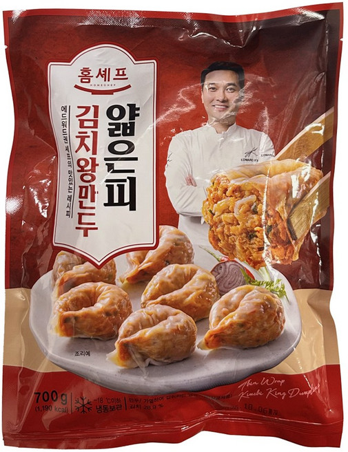 에드워드권 홈셰프 얇은피 김치왕만두 / 쫄깃한 얇은피 맛있는 김치만두, 1개, 700g