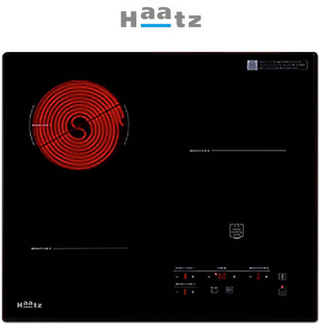 하츠 IH-365DTL 전기레인지 3구 매립형 하이브리드 (인덕션2+하이라이트1) 타공560X480, 인덕션2+하이라이트1구(365DTL)