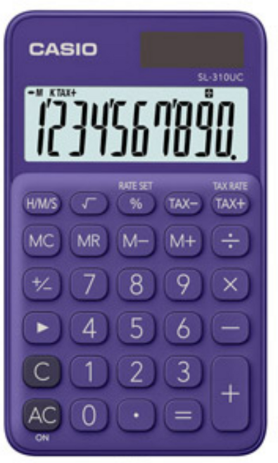 카시오 계산기 SL-310UC, 1개 퍼플, 1개
