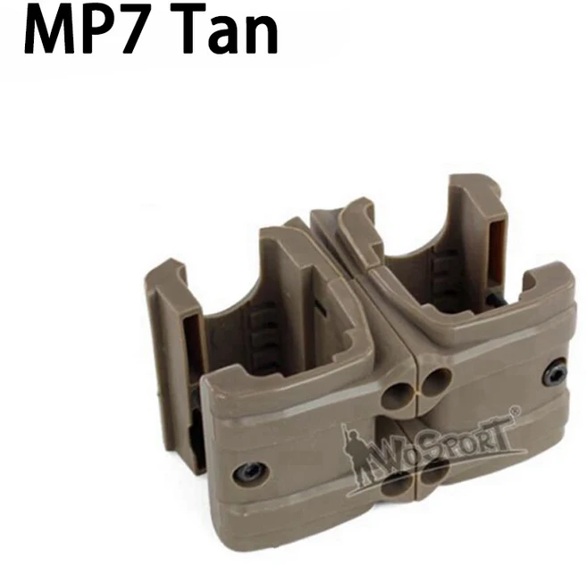 총충전기 매거진 Mag 커플러 클립 Mag-Link 커넥터 AK 47 74 MP5 AR 15 M4A1 5.56MM Airsoft Hunting 액세, 04 MP7 Tan
