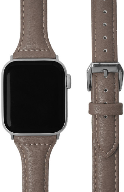 티엑스엘엑스 애플워치 호환 슬림 볼륨 가죽 스트랩, 코코아, 1개