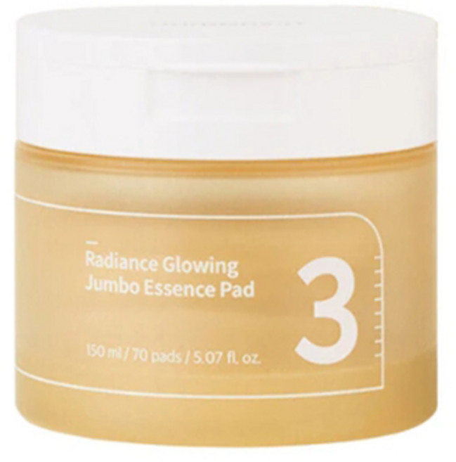 numbuzin No.3 Radiance Glowing Jumbo Essence Pad 改善暗沉提亮膚色, 1個, 70片