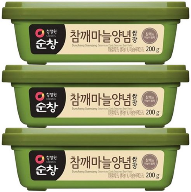 청정원순창 참깨마늘 양념 쌈장, 3개, 200g