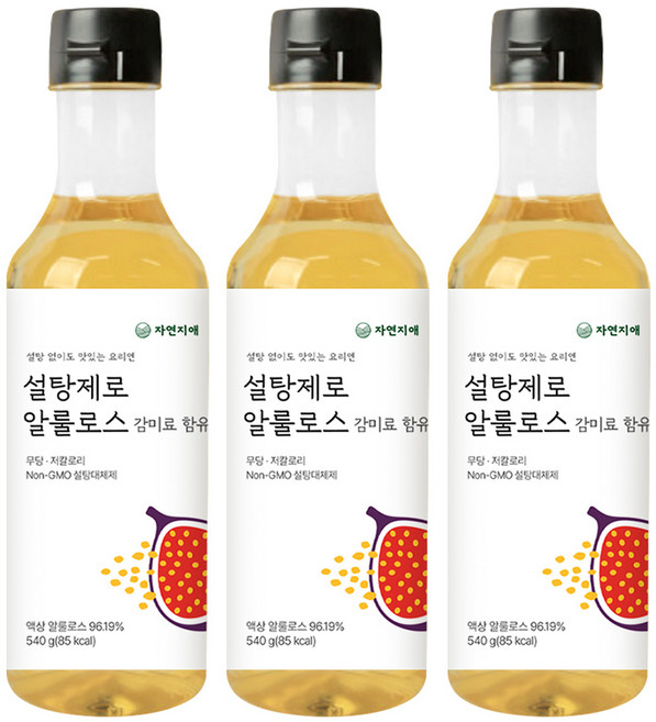 자연지애 설탕제로 알룰로스 액상 시럽 540g / 대체당 설탕대체 감미료, 3개