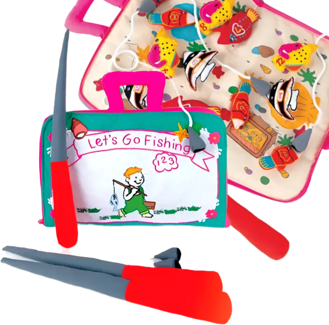 리틀캐빈 물고기를 잡아요 낚시놀이 헝겊교구, 1개