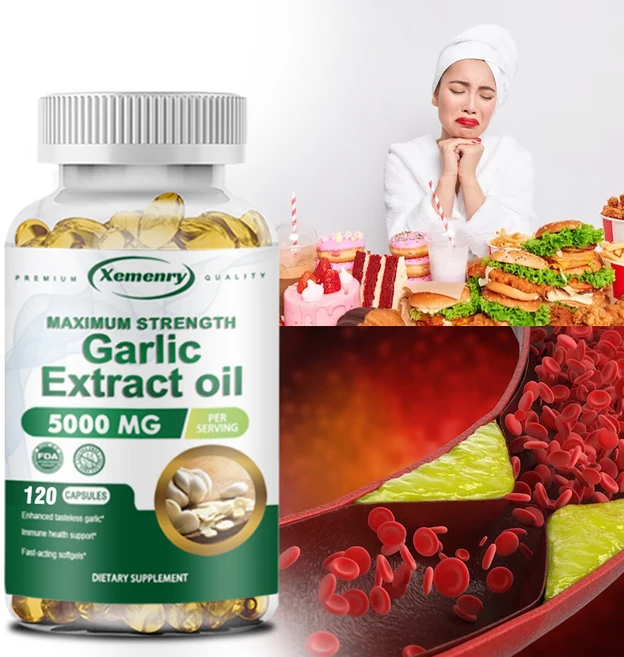 마늘 추출 오일 – 1회 제공량당 무취 마늘 추출물 5 000mg 함유 – 심장 기능 지원 및 콜레스테롤 저하에 도움, 2개, 60정 - 쿠팡