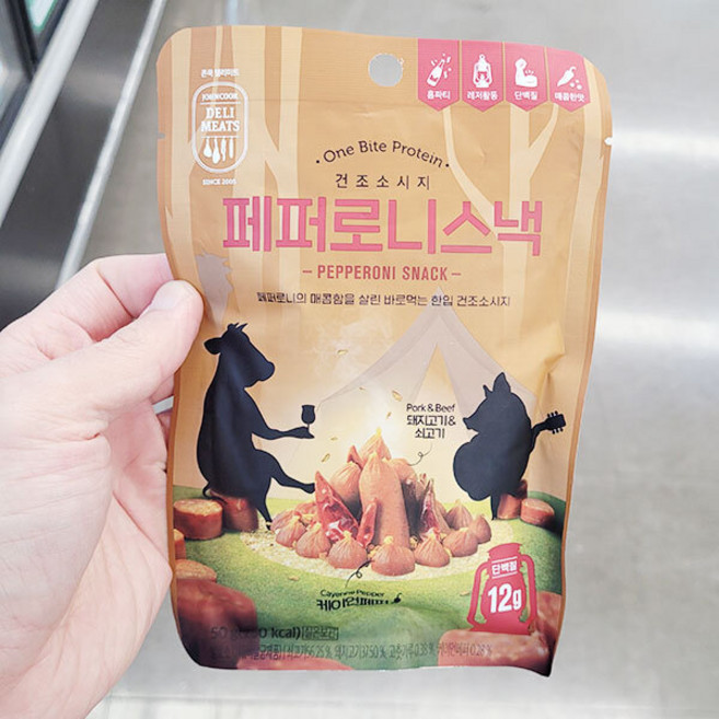 존쿡델리미트 페퍼로니 스낵, 1개, 12g