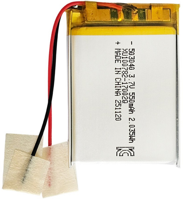 클로버 테크 503040 550mAh 3.7v 리튬 폴리머 배터리, 1개입, 2개