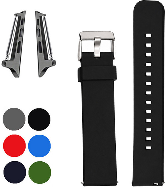 애플워치 울트라2 49mm 컬러 우레탄 호환 시계밴드 실리콘 스트랩, AMZ01BK22 블랙