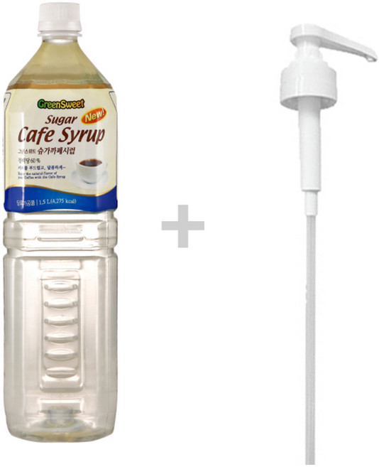 대상 슈가 카페시럽 화이트 1.5L + DY시럽펌프, 1개