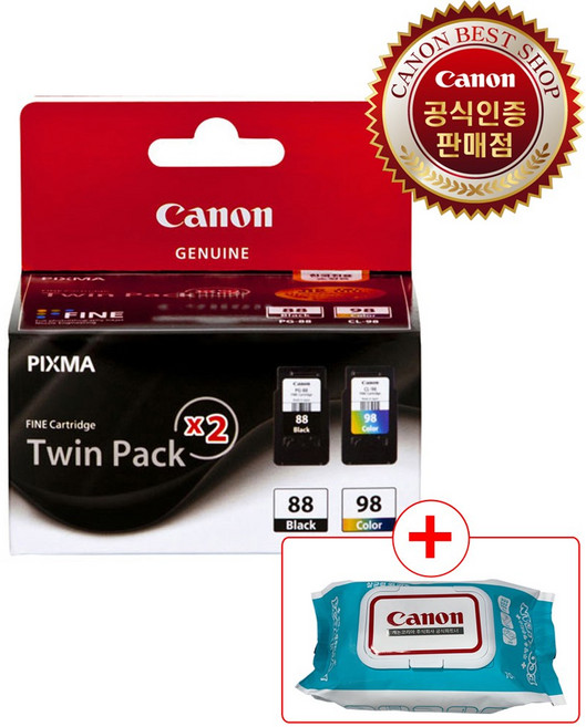 캐논 PG-88 CL-98 트윈팩 잉크, 혼합색상, 1개