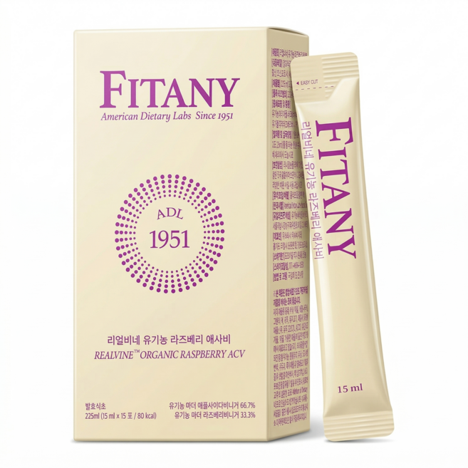 [FITANY] 피타니 리얼비네 유기농 라즈베리 애플사이다비니거 라즈베리비니거, 1박스, 225ml
