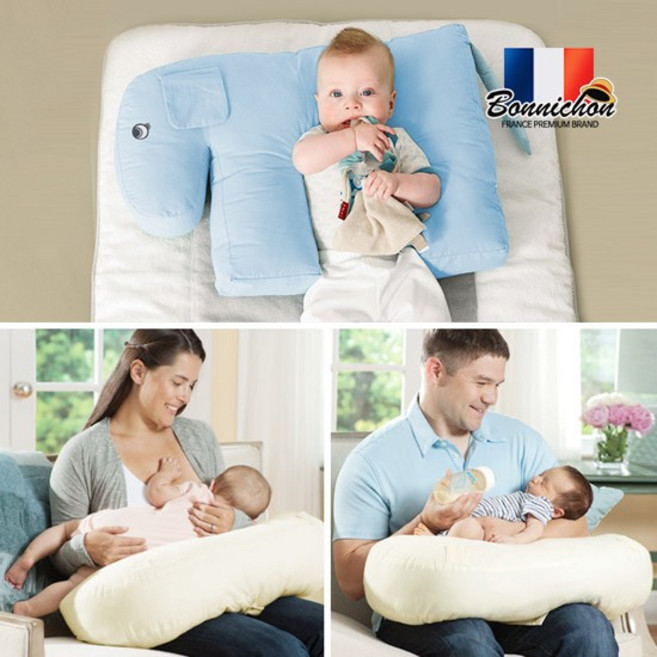 Bonishon 3-in-1 Nursing Pillow Anti-Reflux Pillow Pregnancy Body Pillow Newborn Baby Gift Baby, ♥Ellen_Blue