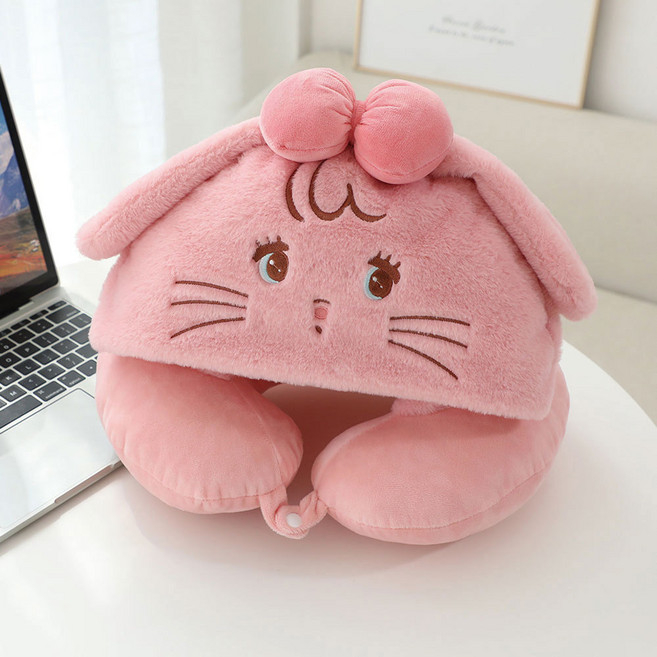 r.dia 말랑몽땅 모자 목쿠션 목베게 선물 생일, 핑키