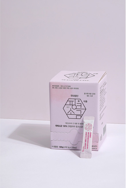 국내생산 핑크소금 스틱5g, 100개, 5g